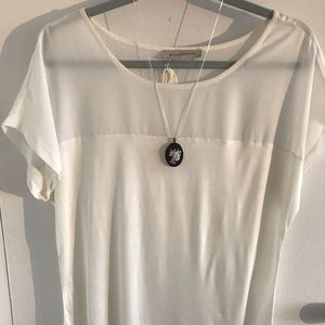 MUDO Collection White Contrast T-Shirt NWT